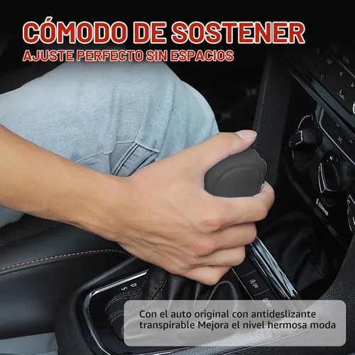 Vista 3 de 2 PCS Fundas para Cabeza de Palanca de Cambios del Automóvil, Funda de Mango Cómodo para Palanca de Freno de Mano, Protector Antideslizante de Negro