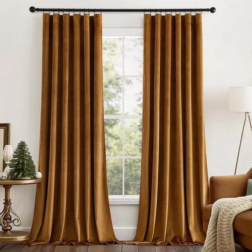 Vista 25 de MIULEE Cortinas de Terciopelo Negro de 84 Pulgadas de Largo 2 Paneles - Cortinas de Ventana con Pliegues Pinzados de Lujo que Oscurecen