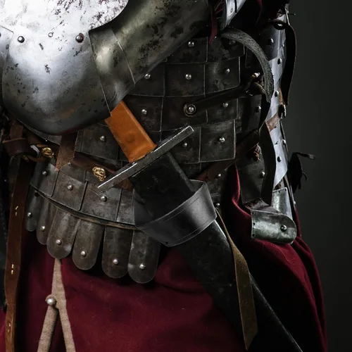 Vista 8 de Funda de piel sintética para espada, soporte de transporte para cinturón de katanas, funda de daga de espada, funda de estoque para hombres adultos