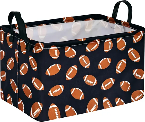 Vista 17 de Cesta de almacenamiento vacía para niños, organizador de almacenamiento impermeable de béisbol, cestas plegables con asas para mujeres, cesta