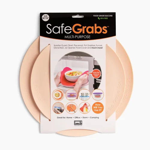 Vista 10 de Safe Grabs: Tapete original para microondas visto en Shark Tank Protector contra salpicaduras, salvamanteles, almohadilla térmica, soporte