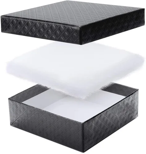 Vista 6 de MESHA Cajas de joyería de cartón, 3.5 x 3.5 x 1 pulgadas, caja de regalo de joyería con tapa, cajas de joyería para pequeñas empresas, embalaje
