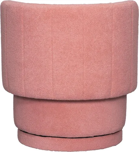 Vista 6 de Linique Sofá giratorio de 360 grados con espacio de almacenamiento oculto, silla tapizada de Boucle adecuada para dormitorio y sala de estar (rosa)