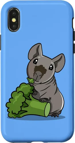 Vista 5 de Funny Kawaii Kids Broccoli Black Hairless Guinea Pig Lover Case for iPhone 17