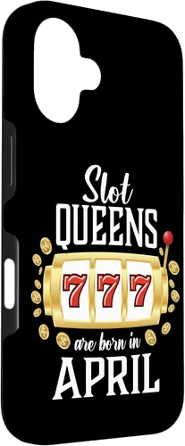 Vista 3 de Slot Queens Are Born In April Casino Women's Birthday Case for iPhone 16