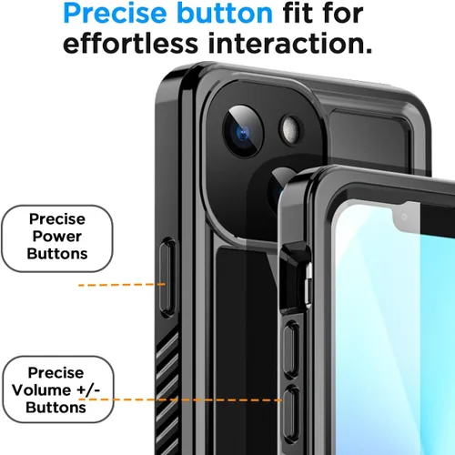 Vista 5 de AICase Funda impermeable para iPhone 13 Mini de 5.4 pulgadas, a prueba de nieve, a prueba de polvo, a prueba de golpes, con certificación IP68