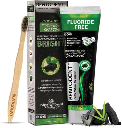 Vista 10 de BENTODENT PASTA DE DIENTES Pasta de dientes blanqueadora de arcilla bentonita y carbón activado - Pasta de dientes blanqueadora natural, sin flúor