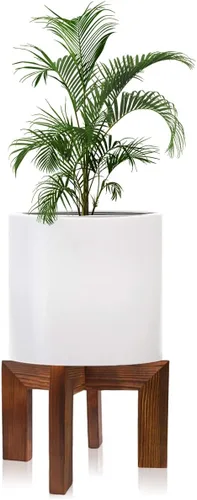 Vista 9 de hismocal Soporte de Madera para Plantas Interior/Exterior, Soporte Grande para Plantas, Soporte para Macetas Robusto y Estable, Se Adapta a