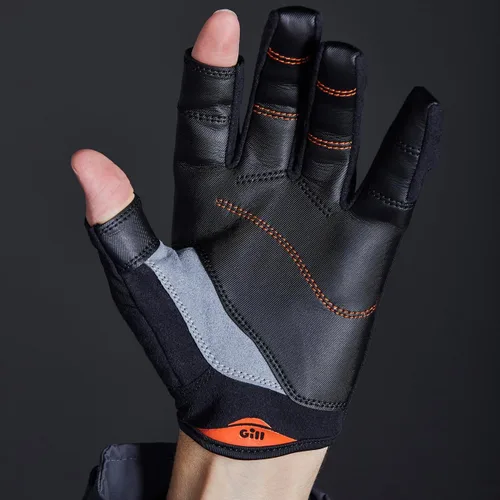 Vista 5 de Gill Guantes de vela de campeonato – Dedos largos con dedo y pulgar expuestos – Tela Dura-Grip 50+ protección solar UV y repelente al agua