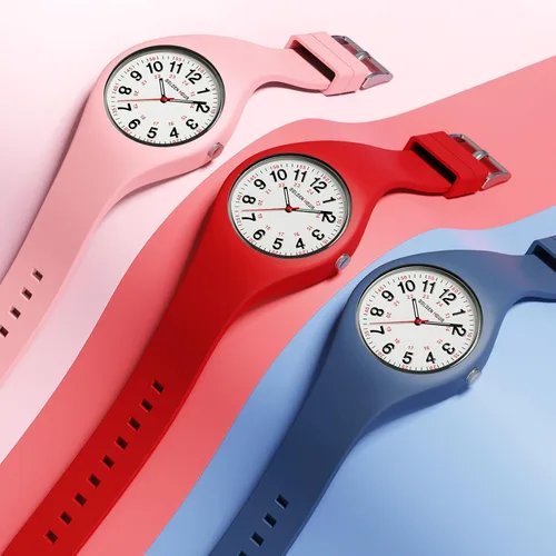 Vista 6 de GOLDEN HOUR Relojes deportivos impermeables analógicos unisex para enfermeras, profesionales médicos, estudiantes, esfera militar brillante y fácil