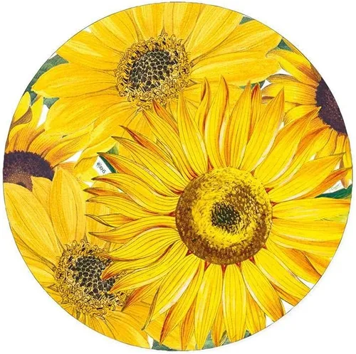 Vista 3 de Caspari Platos llanos de papel girasoles - 8 por paquete