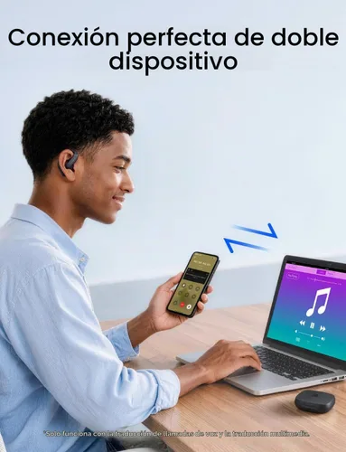Vista 7 de Timekettle LiveTalk AI - Auriculares de traducción en tiempo real Negro