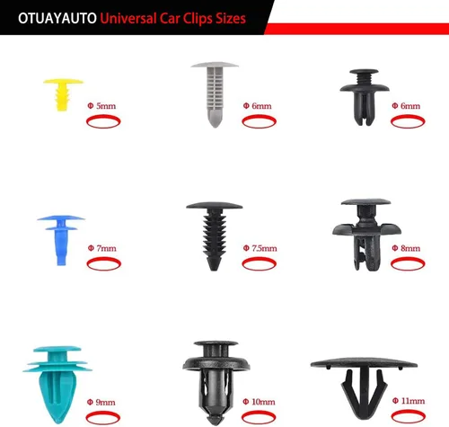 Vista 4 de OTUAYAUTO 1000 clips universales para automóvil, sujetadores de plástico para automóvil, clips para parachoques, clip para panel de puerta