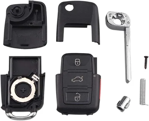 Vista 5 de 4 botones de repuesto para llave de coche con mando a distancia para VW Jetta Passat Golf Beetle Conejo GTI CC EOS llavero