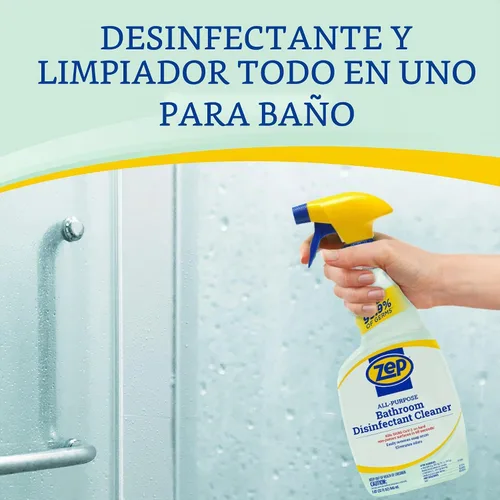 Vista 4 de Zep Home Pro Limpiador desinfectante multiusos para baño, 32 onzas líquidas (caja de 6) - R53406