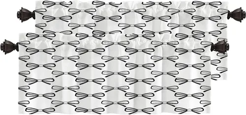 Vista 63 de Cortinas opacas de poliéster multicapa marrón con diseño de bosque natural, 2 unidades, 26 x 24 pulgadas