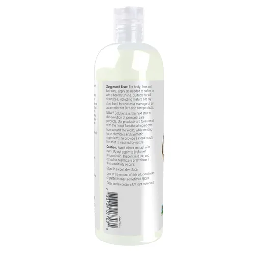 Vista 3 de NOW Solutions, aceite de coco líquido, ligero y nutritivo, promueve piel y cabello de aspecto saludable, 16 onzas (paquete de 2)