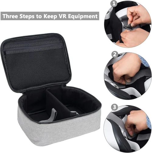 Vista 3 de KISLANE Soft Carrying Case Compatible with Oculus Quest 2 VR Carrying Case for Oculus Quest 2 Headset Fits for Travel Home Outdoor Not Compatible