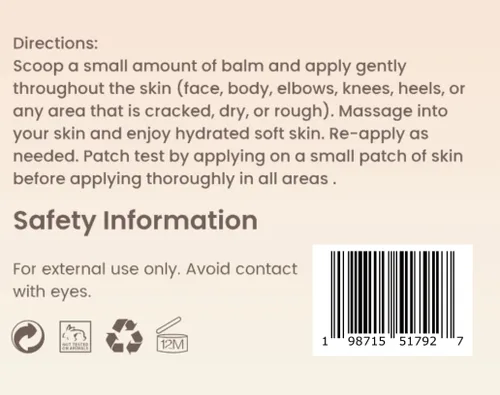 Vista 6 de Crema hidratante facial de sarga de ternera batida Crema de bálsamo facial 100% alimentado con pasto para piel de ternera Loción Bálsamo