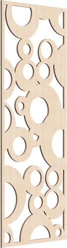 Vista 124 de 9 3/8"W x 24 3/8"H x 1/4"T Farwell Decorativos Paneles de Pared de Madera Calado, Hickory