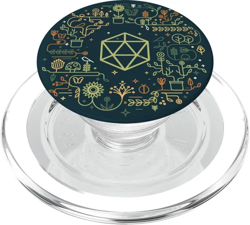 Vista 8 de Geeky D20 Dice Set Plantas y Succulents Nerdy - PopSockets Grip y Stand para Teléfonos y Tabletas