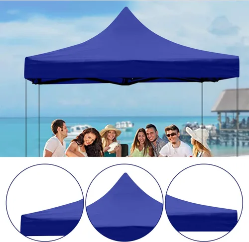 Vista 7 de Toldo de repuesto de 6 x 6 pies, tienda de campaña desplegable para uso comercial, instantáneo, al aire libre, portátil, patio, césped, cenador, Azul