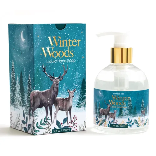 Vista 12 de ROMIIE ZOI Jabón líquido para manos de Navidad con caja de regalo - 260ml / 9 fl. Oz - Paquete de variedad de 3