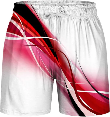 Vista 5 de SHENGXINY Conjunto de pantalones cortos de verano para hombre, estampado 3D, camisa de manga corta y pantalones cortos, traje deportivo de 2 piezas
