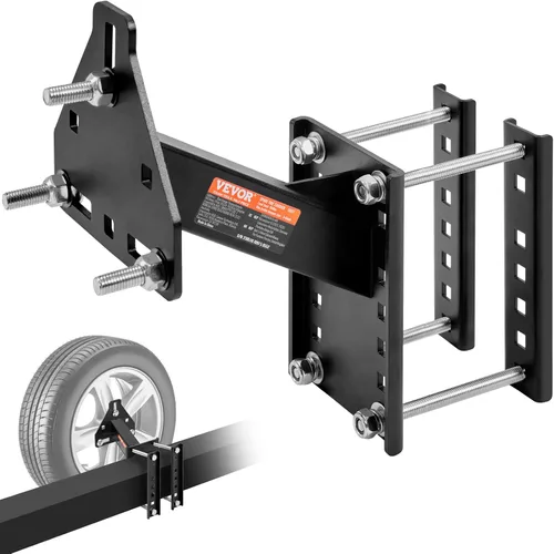 Vista 9 de VEVOR Soporte para neumáticos de repuesto, soporte de neumático de repuesto para remolque, capacidad de 160 libras, accesorios de remolque
