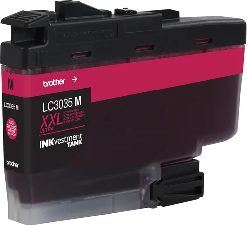 Vista 5 de Brother Genuino LC3035M, Paquete Individual de Ultra Alto Rendimiento Magenta -Tanque de Tinta Inkvestment -Cartucho de Tinta, Rendimiento de Página