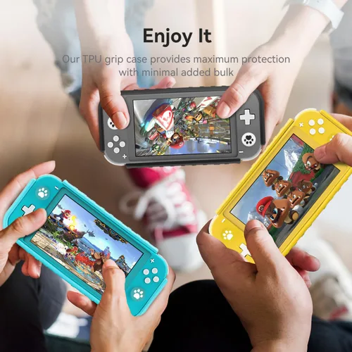 Vista 8 de KIWIHOME Grip Case for Nintendo Switch Lite, Durable Anti-Slip Shockproof Protective Hard Case for Nintendo Switch Lite Console 2019 with