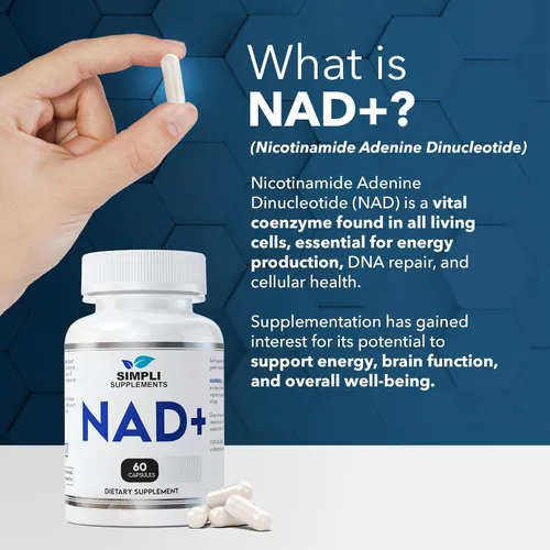 Vista 4 de Suplemento NAD para antienvejecimiento y regeneración celular NAD Booster 500mg por porción Alternativa de suplemento NMN Similar a