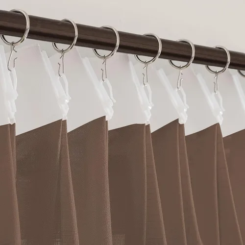Vista 13 de Cortinas traslúcidas blancas de 96 pulgadas de largo, paneles de cortinas plisadas dobles para ventana, 52 pulgadas de ancho x 96 pulgadas de largo