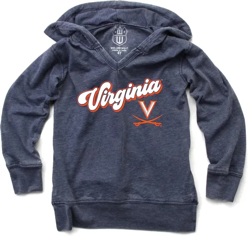 Vista 79 de Wes and Willy NCAA Camiseta con Capucha de Cuello en V para Niñas Air Force Falcons Azul