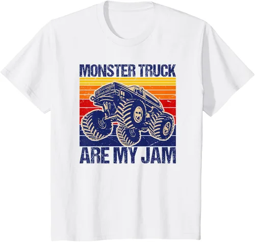 Vista 27 de Monster Truck Are My Jam For Monster Truck Lovers - Camiseta para hombres y niños, Blanco