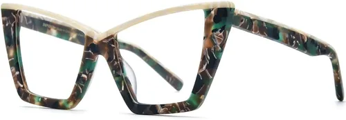Vista 15 de HEPIDEM Gafas de acetato multicolor degradadas con marco para mujer, gafas grandes grandes 2023