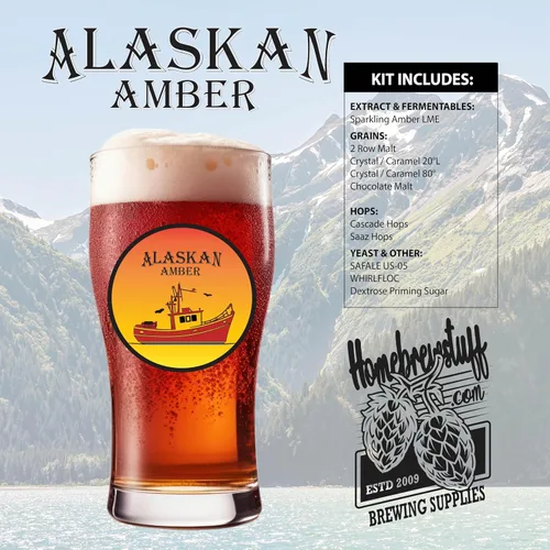 Vista 2 de ALASKAN AMBER ALE - Kit de ingredientes para recetas de cerveza casera