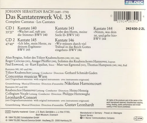 Vista 2 de Bach: Das Kantatenwerk Complete Cantatas Vol. 35 EU