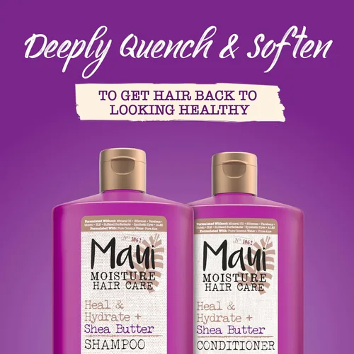 Vista 5 de Maui Moisture Heal & Hydrate + Champú de manteca de karité, 25.4 onzas