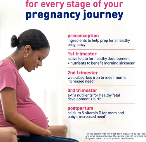 Vista 4 de Suplemento multivitamínico prenatal de Enfamom, 30 cápsulas de gel, para mujeres embarazadas y lactantes, con omega-3 DHA, ácido fólico, suplemento