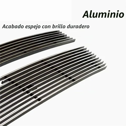 Vista 2 de Inserción de parrilla frontal para 2006 Chevy Silverado 1500/2005-2006 2500HD/3500 Cubierta de protección de parrilla de aluminio billet cromado