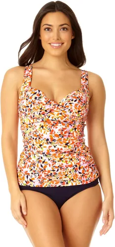 Vista 8 de Anne Cole Top tankini bandeau con nudo frontal con giro en vivo