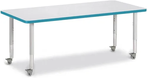Vista 25 de Jonti-Craft Berries 6478JCM180 - Mesa de actividades rectangular, altura M (20-31 pulgadas de altura ajustable, móvil), 24 x 36 pulgadas