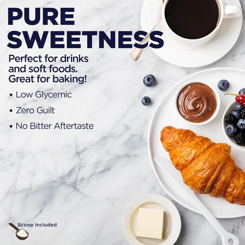Vista 3 de KAL Extracto de Stevia Sure, polvo de stevia orgánico, bajo en carbohidratos, edulcorante cero calorías, apto para keto, gran sabor, bajo glucémico