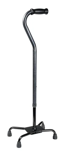 Vista 2 de Lumex Bariatric Quad Cane - Bastón resistente con base grande para estabilidad, capacidad de 500 libras, altura ajustable