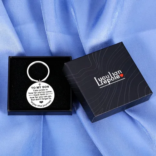Vista 7 de Regalos de cumpleaños para hijo, regalos de Navidad para niños, regalos de graduación para niños universitarios, llavero inspirador