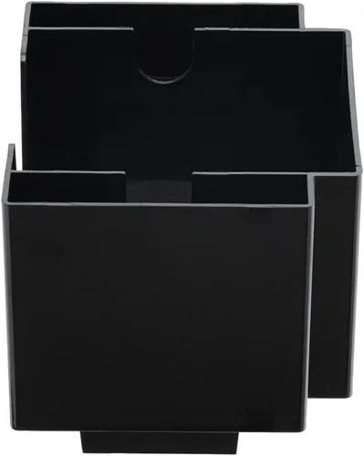Vista 9 de Restaurantware Bar Lux - Servilletero rectangular de plástico negro de 7.9 x 5.5 pulgadas, 1 organizador de 3 compartimentos, de plástico negro