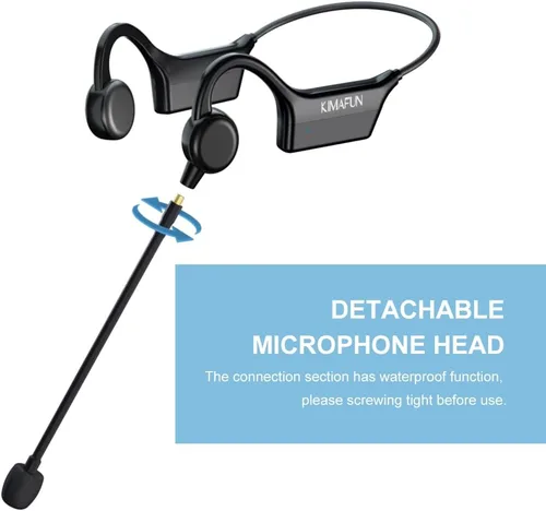Vista 5 de KIMAFUN GWP91 - Micrófono inalámbrico de 2.4 G, impermeable IP67, a prueba de sudor, para aeróbic acuático, entrenador de natación, instructor