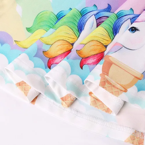 Vista 7 de LaBeca - Vestido sin mangas o de manga larga para niñas, vestidos informales con diseño de unicornio o sirena para niñas pequeñas o grandes