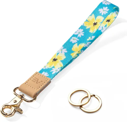 Vista 15 de EcoVision - Llaveros lindos con correa para llaves, llavero de muñeca para mujer, correa de insignia con 2 argollas para llaves